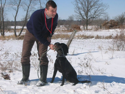 Chambers black lab retrieve at Ruffwood Game Farm