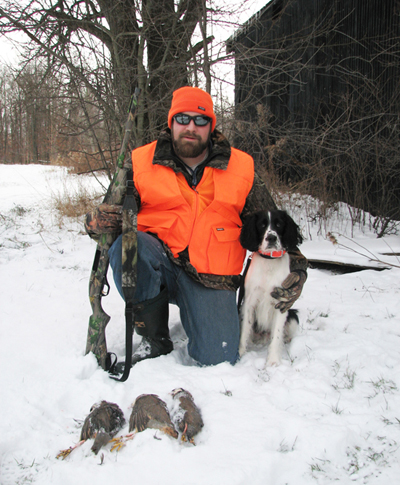 Matt after hunt at Ruffwood Game Farm